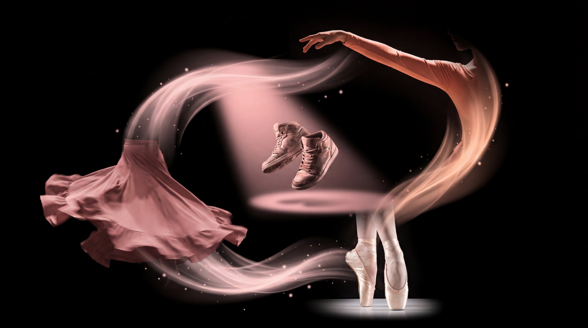 Bailarín de estilo libre en escena